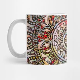 Digital Fluid Art Design from Original Flip Cup Technique - Colorful Mandala Mug